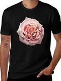 Anime Pink Rose Flower Classic Cotton Tee – Unisex Comfort For Any Season