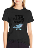 Future Dolphin Trainer Black T-Shirt