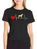 Dog Heartbeat T-Shirt - Animal Lover Tee