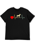 Dog Heartbeat T-Shirt - Animal Lover Tee
