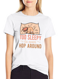 Too Sleepy Bunny Graphic T-Shirt