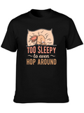 Too Sleepy Bunny Graphic T-Shirt