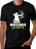 Archery Wheelchair Classic Cotton Tee – Unisex Comfort For Any Season