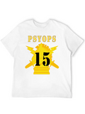 Army PSYOPS W Branch Insignia 15th Battalion Classic Cotton Tee – Unisex Comfort For Any Season