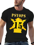 Army PSYOPS W Branch Insignia 15th Battalion Classic Cotton Tee – Unisex Comfort For Any Season