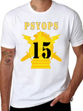 Army PSYOPS W Branch Insignia 15th Battalion Classic Cotton Tee – Unisex Comfort For Any Season