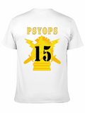 Army PSYOPS W Branch Insignia 15th Battalion Classic Cotton Tee – Unisex Comfort For Any Season