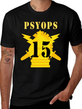 Army PSYOPS W Branch Insignia 15th Battalion Classic Cotton Tee – Unisex Comfort For Any Season