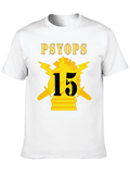 Army PSYOPS W Branch Insignia 15th Battalion Classic Cotton Tee – Unisex Comfort For Any Season