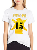 Army PSYOPS W Branch Insignia 15th Battalion Classic Cotton Tee – Unisex Comfort For Any Season