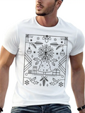 Art Deco Christmas Classic Cotton Tee – Unisex Comfort For Any Season