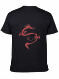 Asian Dragon Calligraphy Wave Symbol Classic Cotton Tee – Unisex Comfort For Any Season
