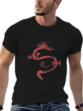 Asian Dragon Calligraphy Wave Symbol Classic Cotton Tee – Unisex Comfort For Any Season