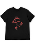 Asian Dragon Calligraphy Wave Symbol Classic Cotton Tee – Unisex Comfort For Any Season