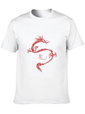 Asian Dragon Calligraphy Wave Symbol Classic Cotton Tee – Unisex Comfort For Any Season