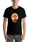 Autumn Tree Orange On Rock Classic Cotton Tee – Unisex Comfort For Any Season