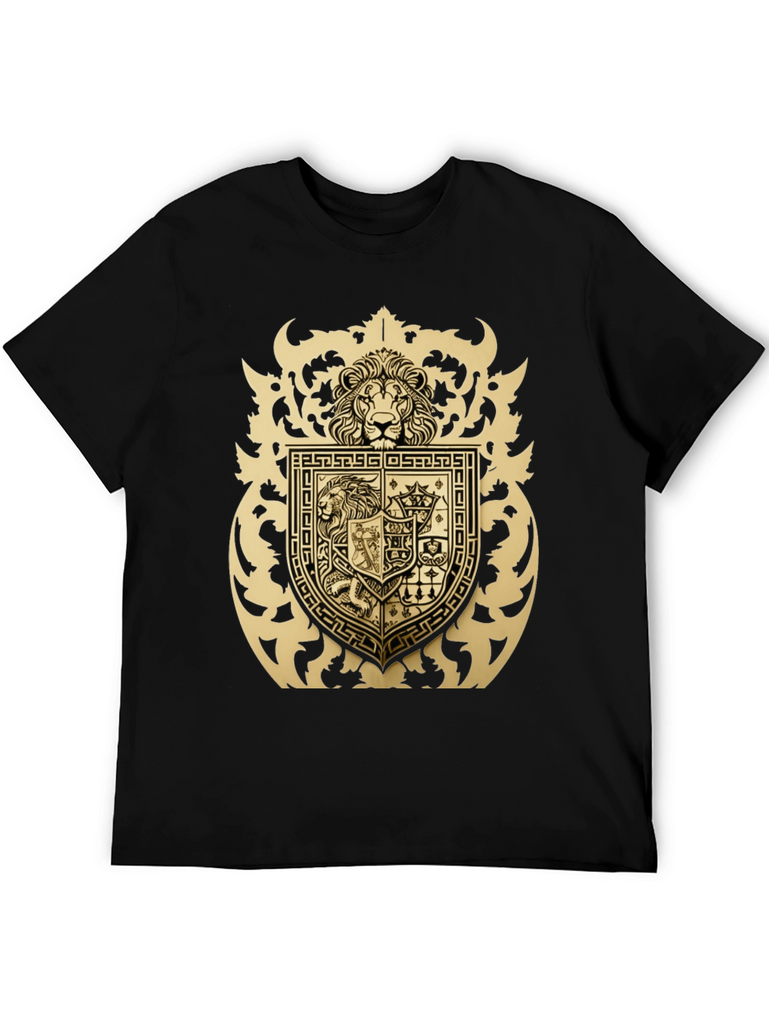 Lion Crest Graphic Tee - Black