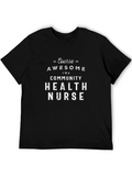 Awesome Community Health Nurse Black T-Shirt
