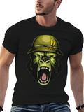 Gorilla Soldier Graphic Tee - Black