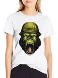 Gorilla Soldier Graphic Tee - Black