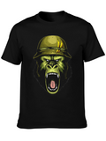 Gorilla Soldier Graphic Tee - Black