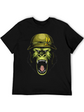 Gorilla Soldier Graphic Tee - Black
