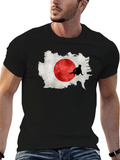 Japan Flag Skateboarder Graphic Tee