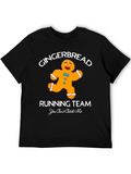 Gingerbread Running Team Black Graphic T-Shirt