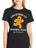 Gingerbread Running Team Black Graphic T-Shirt