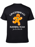Gingerbread Running Team Black Graphic T-Shirt