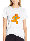 Gingerbread Running Team Black Graphic T-Shirt