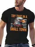Patriotic Eagle Graphic Tee - Small Town Pride