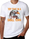 Patriotic Eagle Graphic Tee - Small Town Pride