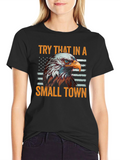 Patriotic Eagle Graphic Tee - Small Town Pride