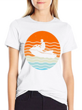Jet Ski Sunset Graphic T-Shirt