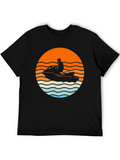 Jet Ski Sunset Graphic T-Shirt