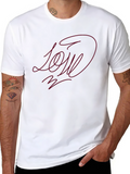 Stylish Black Tee with LOVE Design
