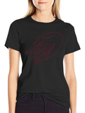 Stylish Black Tee with LOVE Design