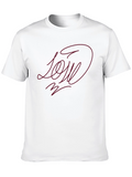 Stylish Black Tee with LOVE Design