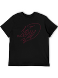 Stylish Black Tee with LOVE Design