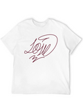 Stylish Black Tee with LOVE Design
