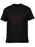 Stylish Black Tee with LOVE Design