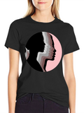 Women Silhouette T-Shirt - Black Graphic Tee