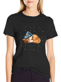 Dreamy Fox Tee: Whimsical Comfort