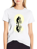 Photographer Silhouette T-Shirt - Moon Reflection Design