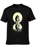 Photographer Silhouette T-Shirt - Moon Reflection Design