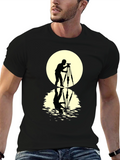 Photographer Silhouette T-Shirt - Moon Reflection Design
