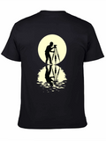Photographer Silhouette T-Shirt - Moon Reflection Design