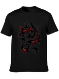 Mens Dragon Graphic Black T-Shirt