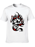 Mens Dragon Graphic Black T-Shirt